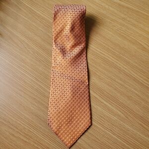 Belisi‎ Orange & Blue Patterned 100% Silk Handmade Mens Tie